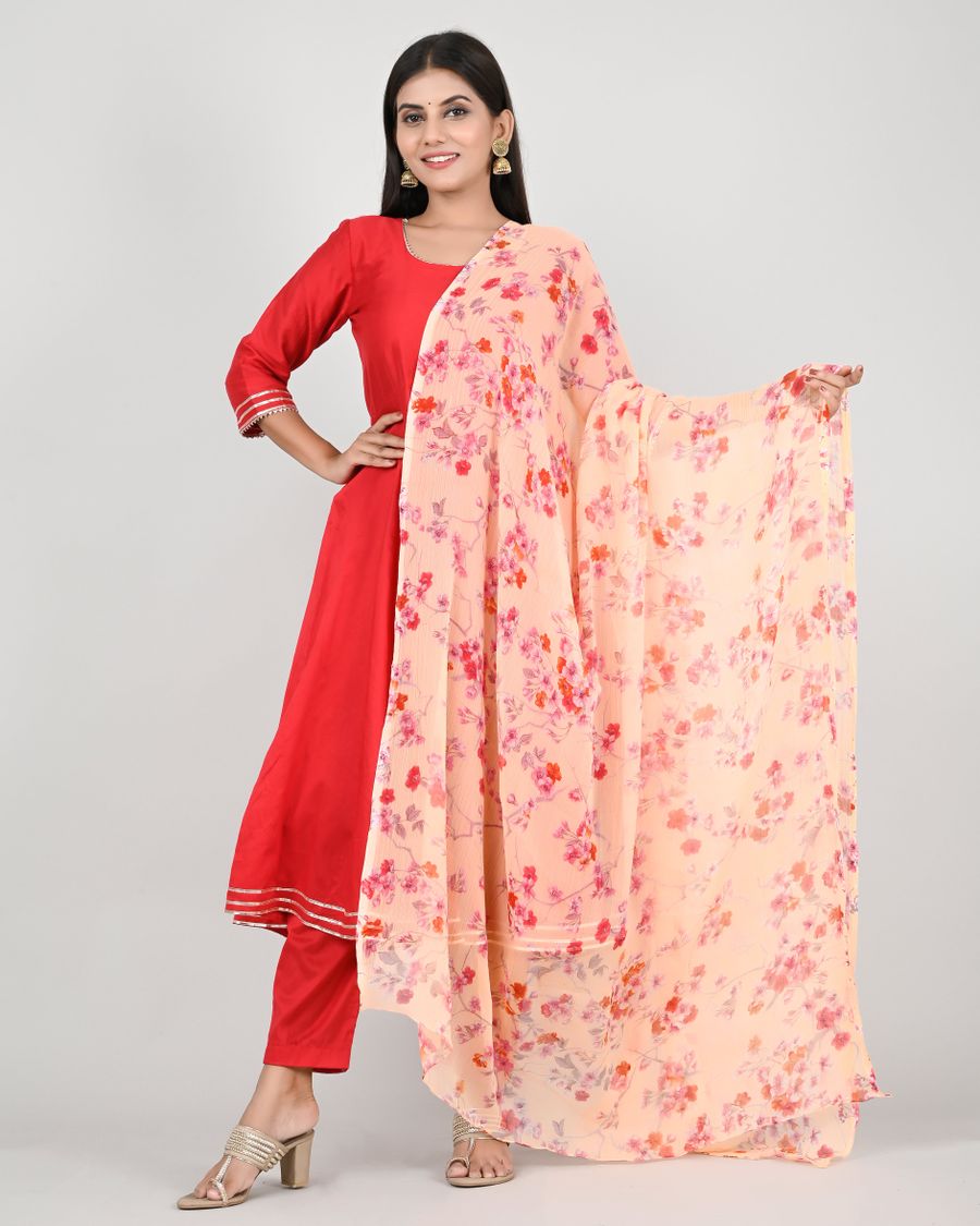 Unstitched printed lawn suit